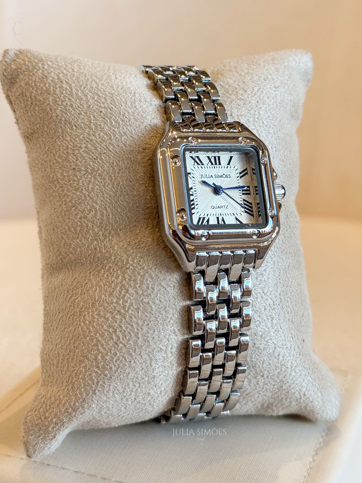 Elegant Silver Square Watch